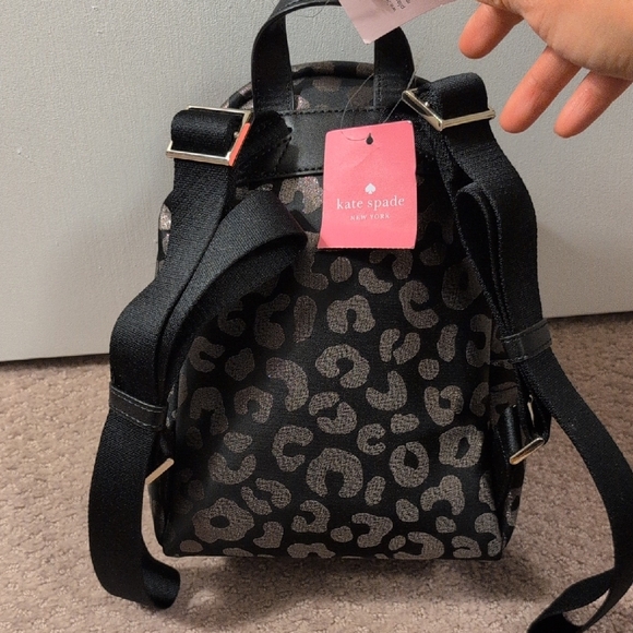 Kate Spade Metallic Leopard Print Mini Backpack NWT Limited Edition - Picture 4 of 9